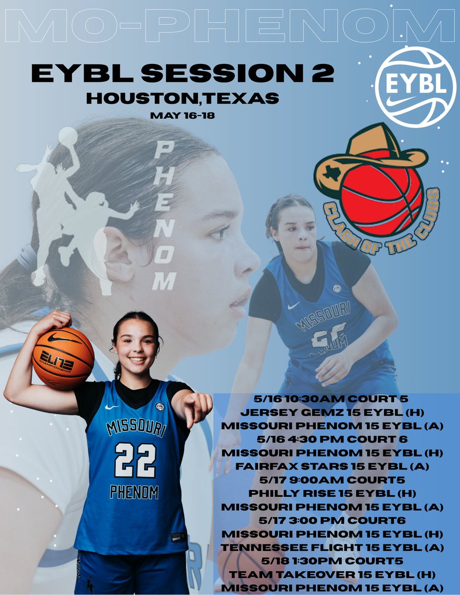 Trista VanHorn (@vanhorntrista28) on Twitter photo Locked in for EYBL Session 2!
Houston, TX ā May 16ā18
Grateful for the opportunity to rep Missouri Phenom and go head-to-head with elite competition. Letās make a statement!
#EYBL #NikeBasketball #ClashOfTheClubs
<a href="/AndreBell111/">Andre Bell</a>
<a href="/greglogs/">Greg Logsdon</a>
<a href="/MissouriPhenom/">Phenom Basketball</a> Locked in for EYBL Session 2!
Houston, TX ā May 16ā18
Grateful for the opportunity to rep Missouri Phenom and go head-to-head with elite competition. Letās make a statement!
#EYBL #NikeBasketball #ClashOfTheClubs
<a href="/AndreBell111/">Andre Bell</a>
<a href="/greglogs/">Greg Logsdon</a>
<a href="/MissouriPhenom/">Phenom Basketball</a>