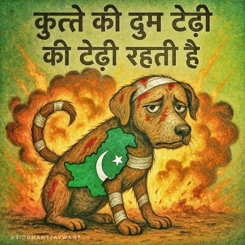 Siddhant Jaywant 🇮🇳 (@siddhantjaywant) on Twitter photo #TerrorStatePak begged <a href="/realDonaldTrump/">Donald J. Trump</a> for ceasefire, then broke it within hours—proving again: a dog’s tail stays crooked. Pak remains a threat to global peace.
India will not back down. Pak would be now trashed As Sadguru #AniruddhaBapu said, 'मार खाणार आणि खात्तच राहणार...!' #TerrorStatePak begged <a href="/realDonaldTrump/">Donald J. Trump</a> for ceasefire, then broke it within hours—proving again: a dog’s tail stays crooked. Pak remains a threat to global peace.
India will not back down. Pak would be now trashed As Sadguru #AniruddhaBapu said, 'मार खाणार आणि खात्तच राहणार...!'