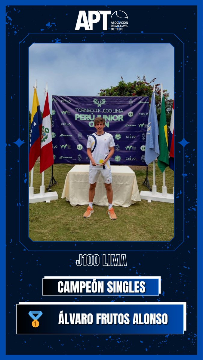 🇵🇾🏆 Alvaro Frutos campeón del J100 en Lima.

Felicidades Álvaro 🙌