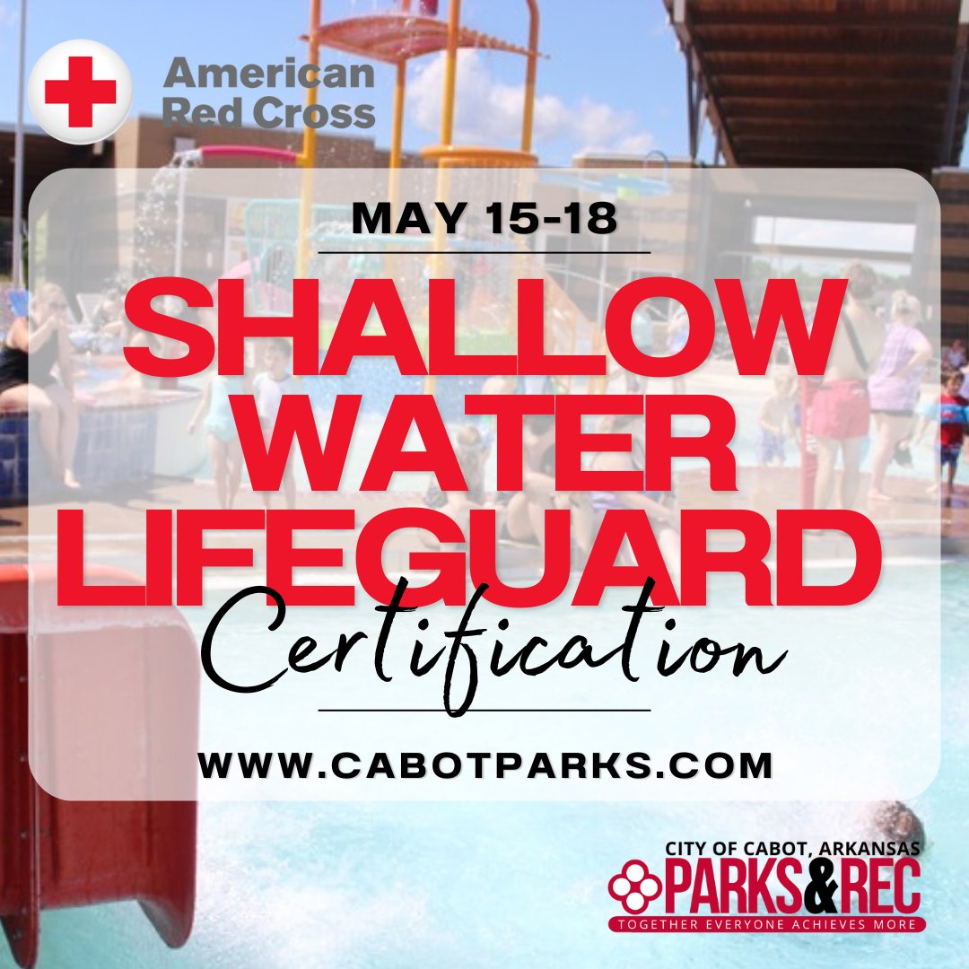 CabotParks's tweet image. You don’t need deep water to be a hero! 🦸‍♀️ Become a certified shallow water lifeguard May 15-18. Limited spots – register now!

Limited spots available – sign up today!
🔗 f.mtr.cool/cfgphbmurr

#CabotParks #ShallowWaterGuard #RedCrossCertified #SummerJobReady