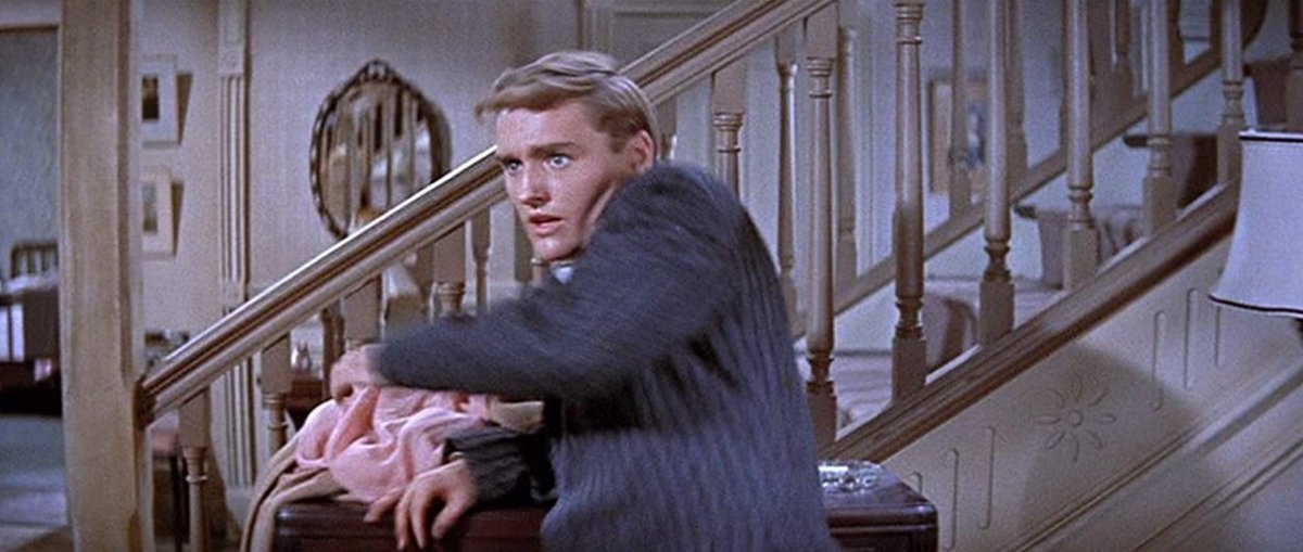 Yes, of course that's Dennis Hopper in "I Died a Thousand Times" (1955) currently playing on @TCM.