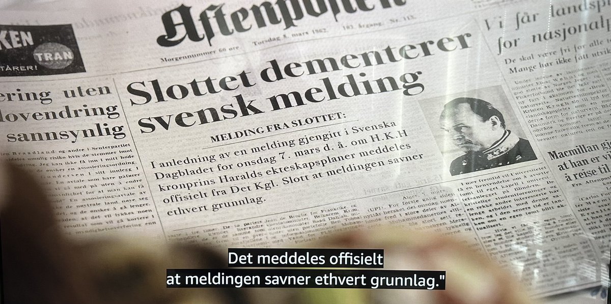 Aftenposten arkiv (@aftarkiv) on Twitter photo 1/2 I TV-serien «Harald og Sonja» - «The Commoner» på #Prime vises en førsteside  av @aftenposten. Den ser slik ut: 1/2 I TV-serien «Harald og Sonja» - «The Commoner» på #Prime vises en førsteside  av @aftenposten. Den ser slik ut: