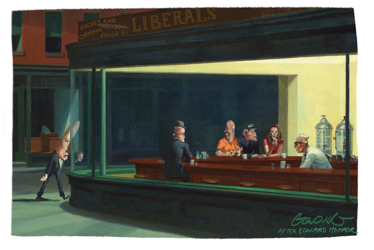 Nighthawks. Today’s <a href="/theage/">The Age</a> <a href="/smh/">The Sydney Morning Herald</a> cartoon.