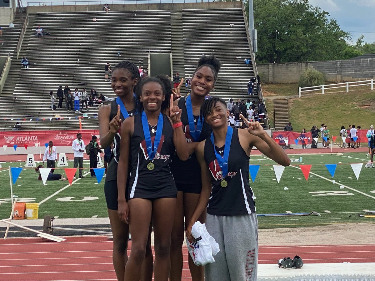 Whitewater High School Athletics (@whsathletics_) on Twitter photo 🚨🚨BREAKING🚨🚨
The <a href="/WHS_Track_Field/">Whitewater High Track and Field</a> 4x400 team of Zahriya Sullivan, Jayla Fouse, Sabrina McGie and Jayda Smith just won the AAA <a href="/OfficialGHSA/">GHSA</a> STATE CHAMPIONSHIP!
#CatsWin
#TheWildcatWay 🚨🚨BREAKING🚨🚨
The <a href="/WHS_Track_Field/">Whitewater High Track and Field</a> 4x400 team of Zahriya Sullivan, Jayla Fouse, Sabrina McGie and Jayda Smith just won the AAA <a href="/OfficialGHSA/">GHSA</a> STATE CHAMPIONSHIP!
#CatsWin
#TheWildcatWay
