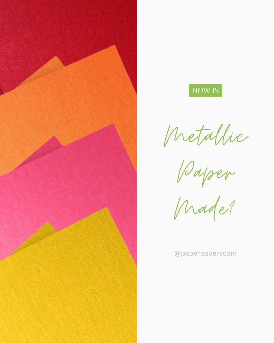 paperpapers's tweet image. Ever wondered how metallic paper gets its shimmer? Learn all about the fascinating process behind this unique finish and discover what makes metallic paper truly special.

Read more:
paperpapers.com/news/how-is-me…

#MetallicPaper #ShimmerPaper #PaperMaking #CreativeMaterials