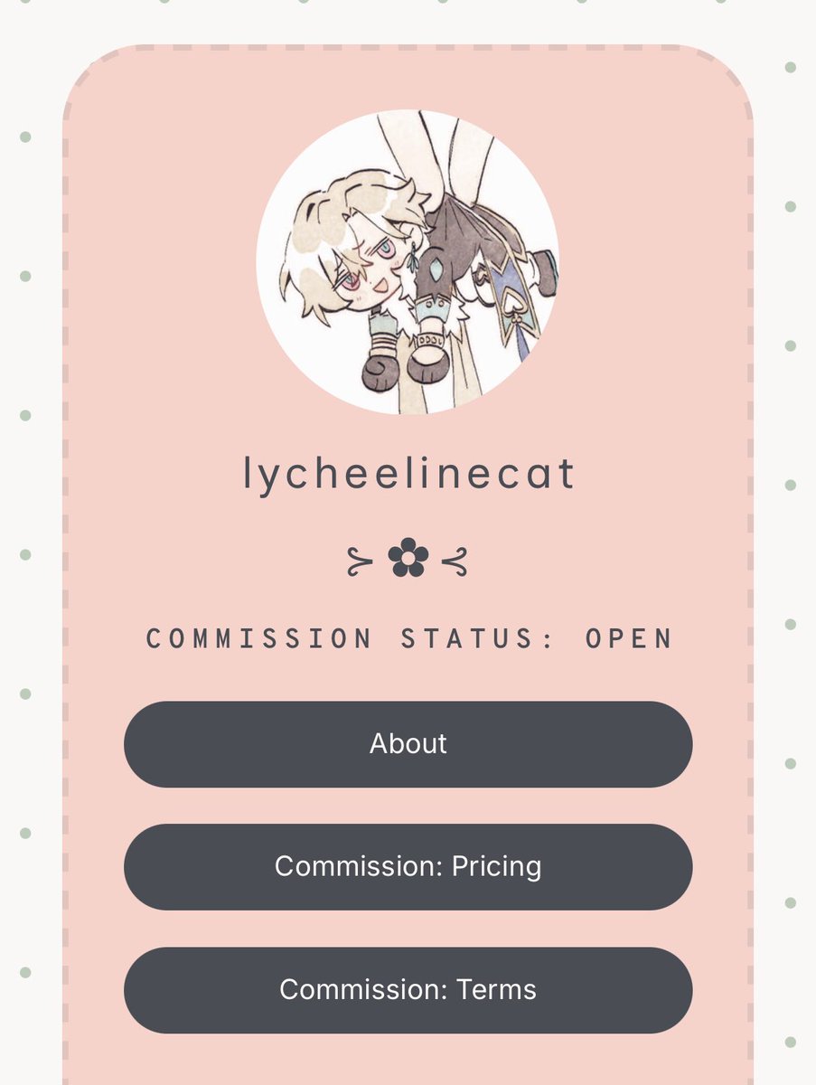 lycheelinecat's tweet image. Opening up comms! Pricing, terms, and comms link are in my carrd! ^^