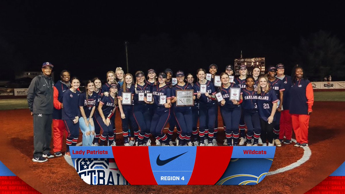 Oakland High School Softball (@sb_ohspats) on Twitter photo Region 4 Round 1 is set!
❤️🥎💙🅾️💙🥎❤️
📍Oakland High School
"Nelson Smotherman Field"
⏰6:00
🆚 Wilson Central
📆Monday, May 12
<a href="/OaklandRCS/">Oakland High School</a> Region 4 Round 1 is set!
❤️🥎💙🅾️💙🥎❤️
📍Oakland High School
"Nelson Smotherman Field"
⏰6:00
🆚 Wilson Central
📆Monday, May 12
<a href="/OaklandRCS/">Oakland High School</a>