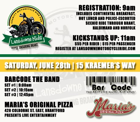 #ICYMI, last week we announced we'll once again be playing the @LansdowneFdn Charity... Read more: facebook.com/share/p/15Eka1… 🏍🍕🎶 #cheers #brantford #brantcounty #CMR2025 #FortheKids #haldimand #haldimandcounty #norfolk #norfolkcounty #mariasoriginalpizza #supportlocalevents