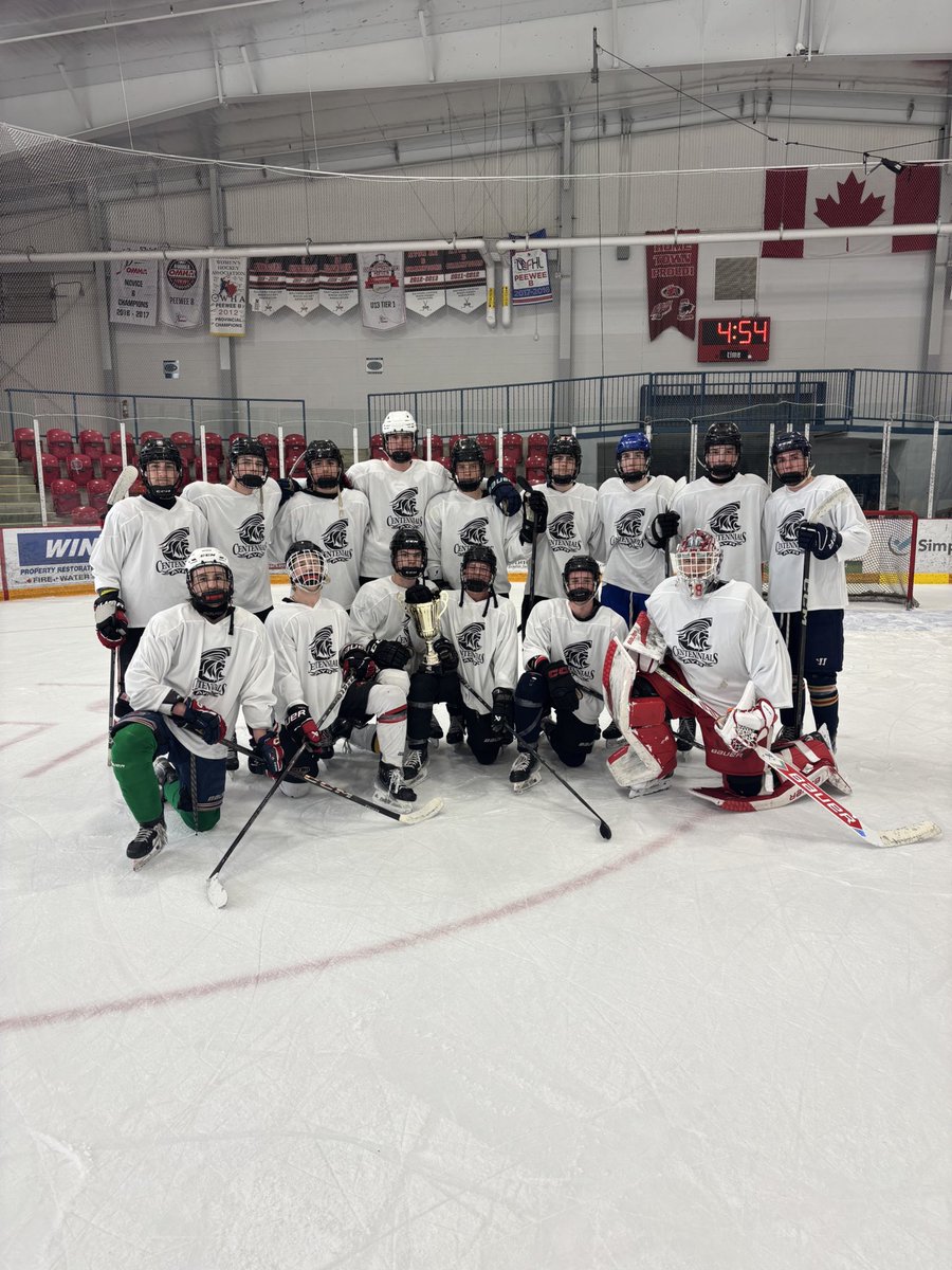 Ayr Centennials Alumni (@4_cens) on Twitter photo Great job by all participants that played this weekend .
Big Congratulations to the winners of our Prospect Camp that went undefeated.
Thank you to all our players , volunteers and hockey operations who participated this weekend .
<a href="/GOJHL/">GOJHL</a> <a href="/jeffgrimwood20/">Jeff Grimwood</a> <a href="/jennycharron17/">Jenn Charron</a> Great job by all participants that played this weekend .
Big Congratulations to the winners of our Prospect Camp that went undefeated.
Thank you to all our players , volunteers and hockey operations who participated this weekend .
<a href="/GOJHL/">GOJHL</a> <a href="/jeffgrimwood20/">Jeff Grimwood</a> <a href="/jennycharron17/">Jenn Charron</a>