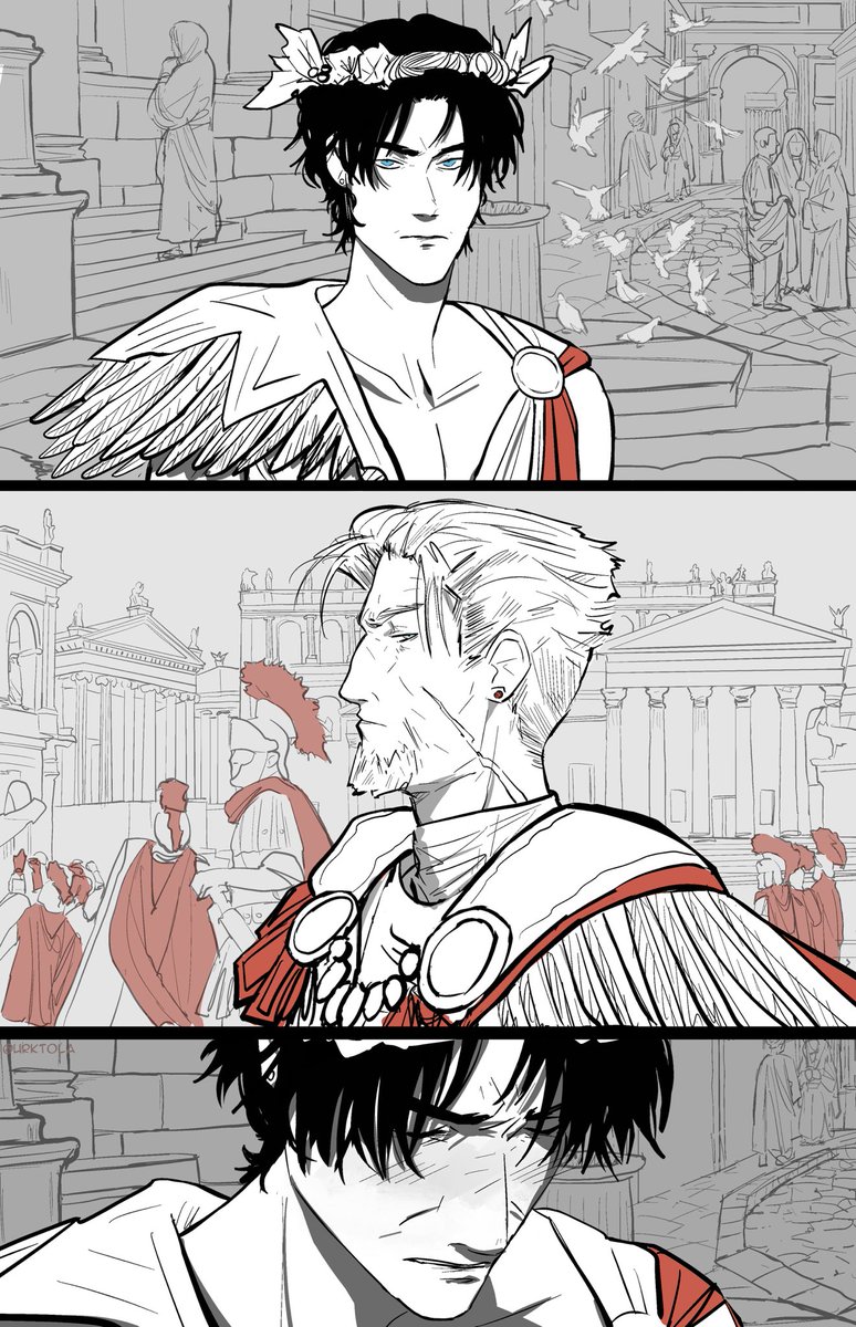 Urktola's tweet image. Dick is a demigod of freedom. Slade is a fallen god of war. I’m crazy
Drawing inspired by overclocks and fanfic
Fanfic «Ветер свободы» by @kontorako
#dc #DCcomics #nightwing #dickgrayson #sladick #sladewilson #deathstroke