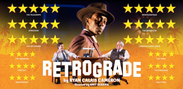 Highly recommend (as do so many others!) the 90 minute play #Retrograde at the Apollo #theatre 
About a meeting in 1955 between the young #actor #SidneyPoitier and a NBC lawyer in the era of McCarthyism
Brilliant script and acting by the cast of 3
Relevant, powerful, engrossing