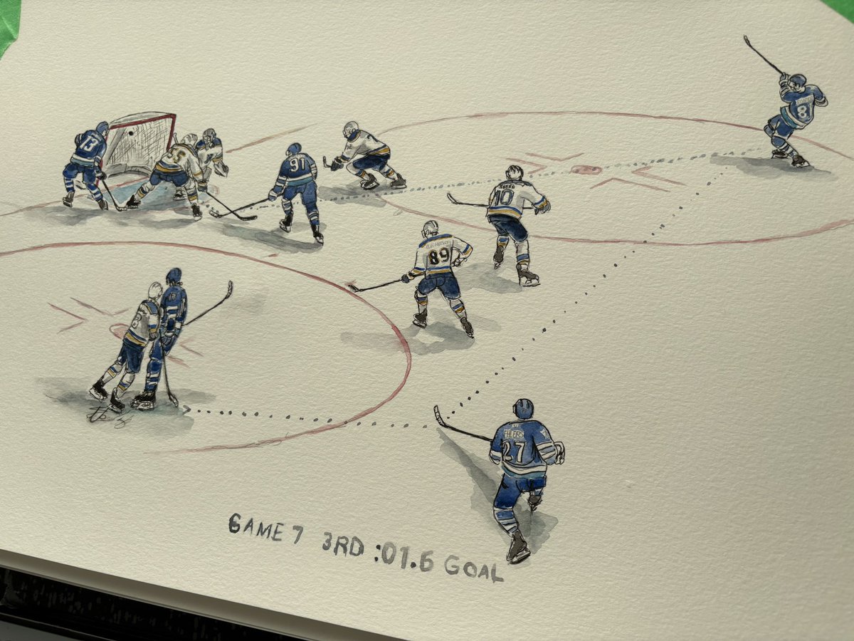As requested by my Jets fans, here’s my latest watercolour sketch of Winnipeg Jets Cole Perfetti game 7 tying goal moment . Hope you like it 😀 Go Jets go! ✈️ 

Prints available! 

SHOP 🔽
🎨 MikeNguyenArt.com 

#GoJetsGo