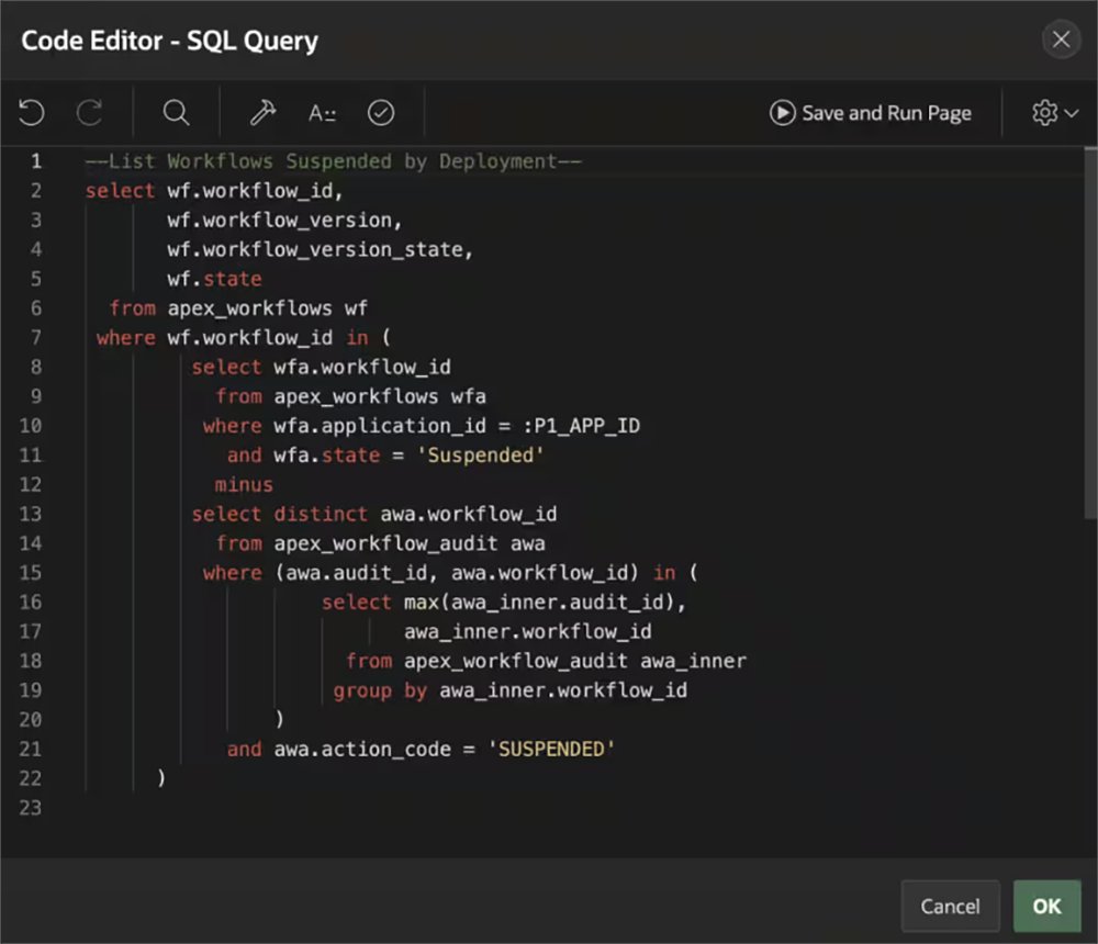 Oracle Developers (@oracledevs) on Twitter photo Check out this step-by-step guide addressing suspended workflows in <a href="/OracleAPEX/">Oracle APEX</a> post- deployment. #orclAPEX social.ora.cl/60192xXaP Check out this step-by-step guide addressing suspended workflows in <a href="/OracleAPEX/">Oracle APEX</a> post- deployment. #orclAPEX social.ora.cl/60192xXaP
