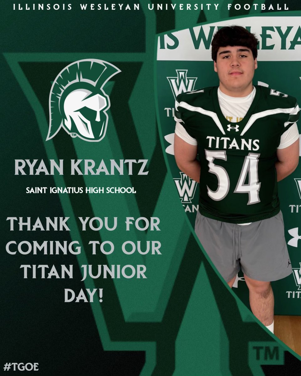 krantz____'s tweet image. Big thank you to @CoachFlood1 for having me on campus over at @IWUTitanFball junior day. I had a great time! 

@IgnatiusFB @CoachMmiller15 @CoachMmiller15