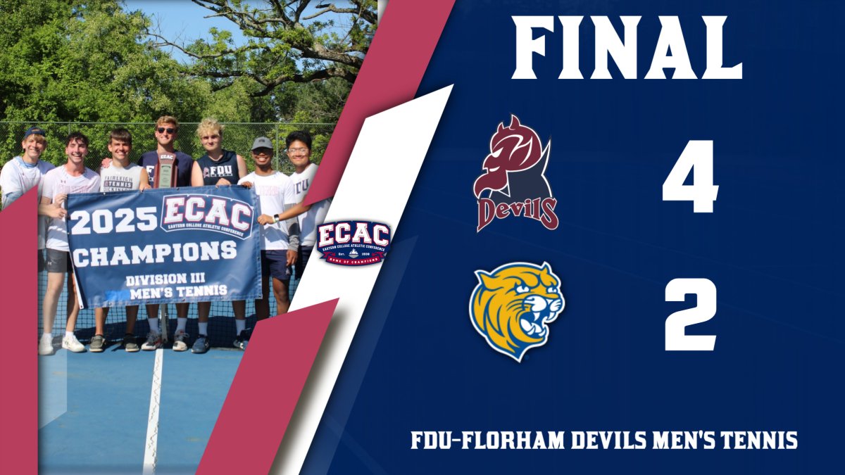 FDU Devils Athletics (@fdudevils) on Twitter photo FINAL | Men's Tennis claims its first <a href="/ECACSports/">ECAC Sports</a> Championship by a 4-2 score over Johnson & Wales- Charlotte! Ronald Duval was named the MVP as he won both his doubles and singles matches!
Box Score Now: tinyurl.com/rc5y6hns
Recap Soon!
#HornsUp #HeatsRising FINAL | Men's Tennis claims its first <a href="/ECACSports/">ECAC Sports</a> Championship by a 4-2 score over Johnson & Wales- Charlotte! Ronald Duval was named the MVP as he won both his doubles and singles matches!
Box Score Now: tinyurl.com/rc5y6hns
Recap Soon!
#HornsUp #HeatsRising