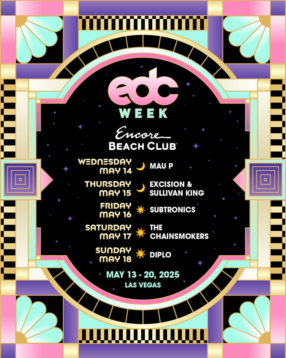 Encore Beach Club is gonna leave you wanting more!🎶 Catch your favorite artists during #EDCWeek!💜