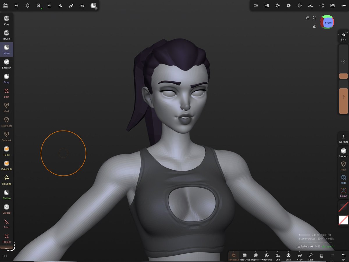 A bit of fun after retopo. Now need to do some design 😅#art #character #3d #stylized #cartoony #characterdesign #sculpting