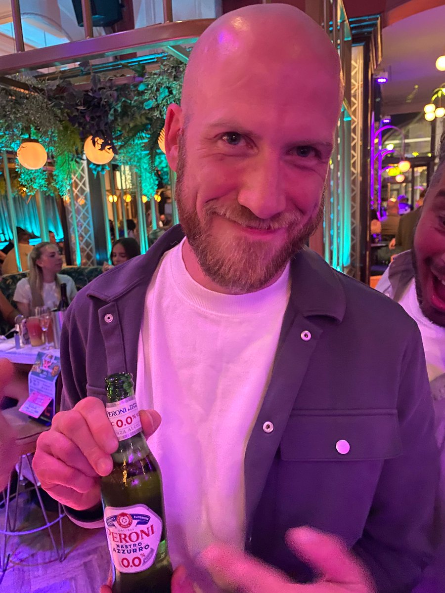 Out for my stag, feeling a bit full of food and beer l, so decided to try and sneak a cheeky 0% beer. Got busted xx