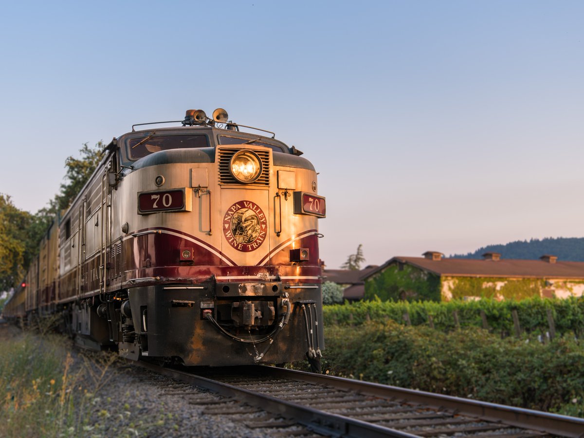 It's National Train Day! 🚂 

Since September 16, 1989, our beautifully restored locomotive has been delivering gourmet dining on the rails and unforgettable experiences. The Napa Valley Wine Train can’t wait to welcome you aboard. 🥂