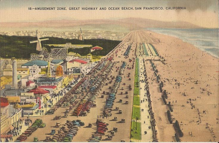 pitdesi's tweet photo. Ocean Beach was way more popular 100 years ago... it was always full of people... it was really easy to get to by streetcar so the whole area developed. But as people got cars, they went to warmer beaches in santa cruz and elsewhere

should be redeveloped but it's so cold!!