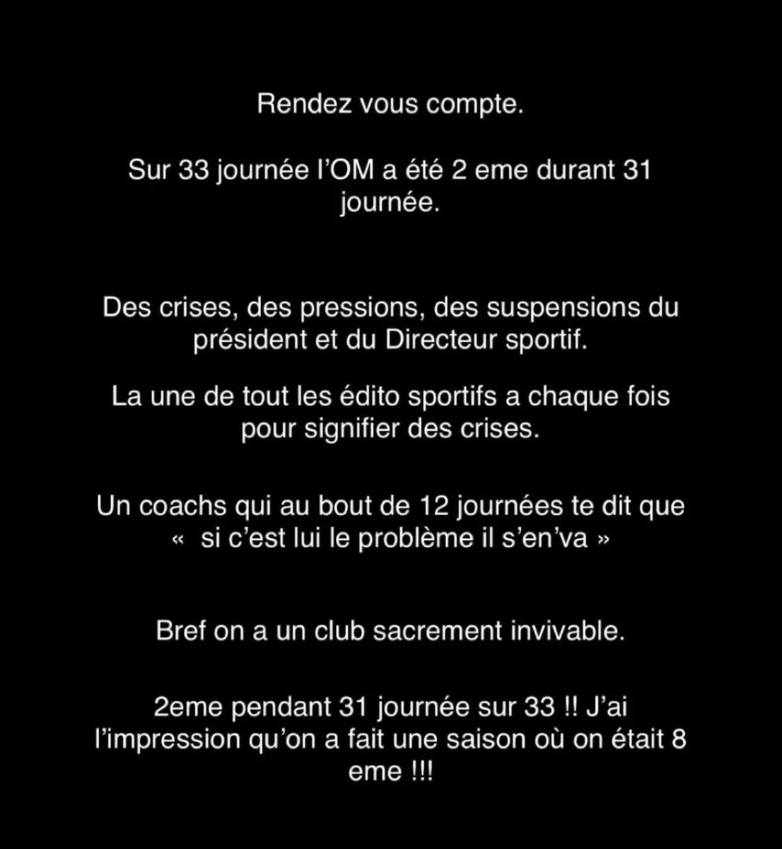 Pensée du soir 💙💙💙👌🏼 a méditer 👌🏼 <a href="/OM_Officiel/">Olympique de Marseille</a>