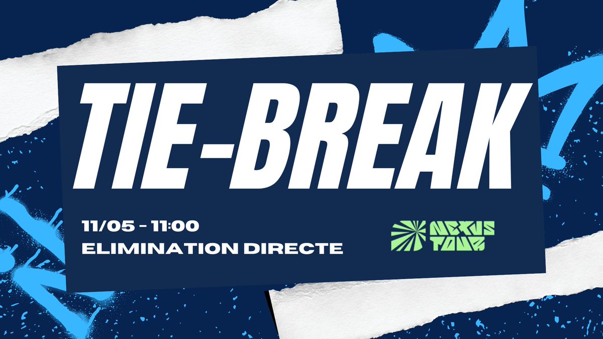 🎯 TIE-BREAKS EN APPROCHE 🎯

L’aventure continue : plusieurs matchs décisifs nous attendent demain.

🔥 Si on sort vainqueurs de ces tie-breaks, on accède au Day 2 de l’Étape 2 du #NexusTour !

On n’a pas dit notre dernier mot ! 

#Homira #LeagueOfLegends #NexusTour #TieBreaks