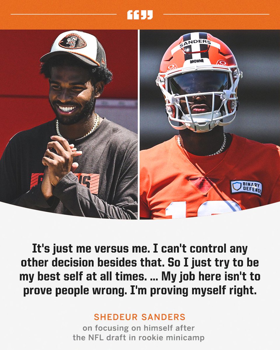 Shedeur Sanders is staying positive in the early stages of his NFL career 💯