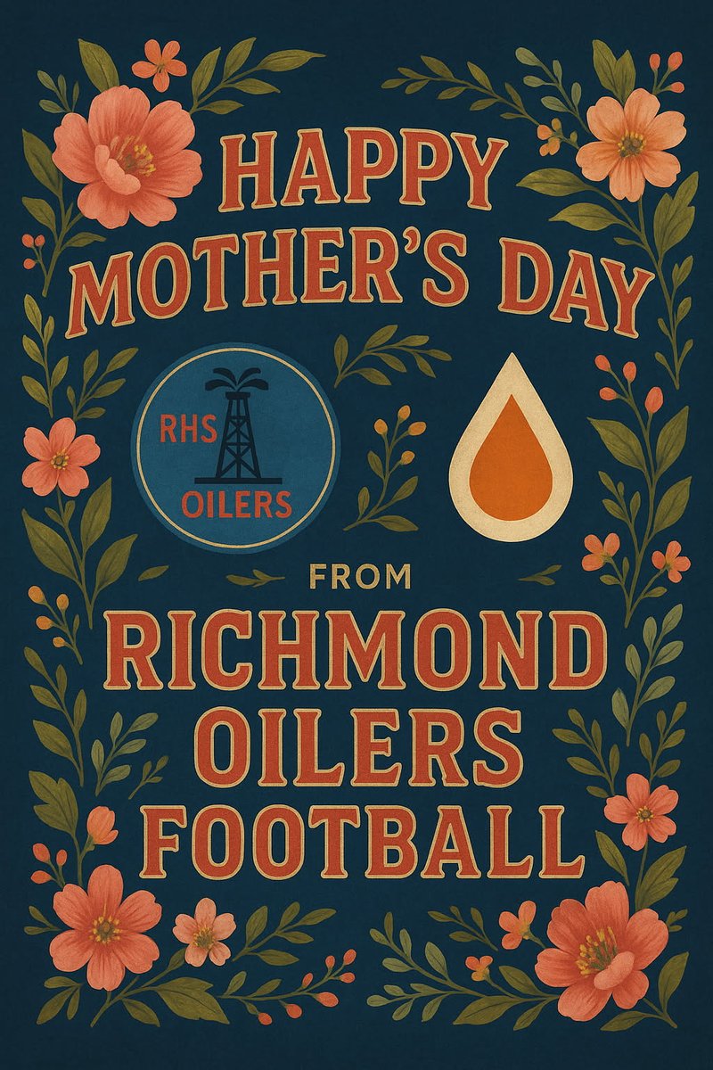Feliz Día de las Madres to all the incredible moms in our community, especially our fierce, loving, and supportive madres. From all of us at Richmond Oilers Football, we thank you for the strength, heart, and love you give every day. ¡Hoy celebramos ustedes! #FelizDiaDeLasMadres