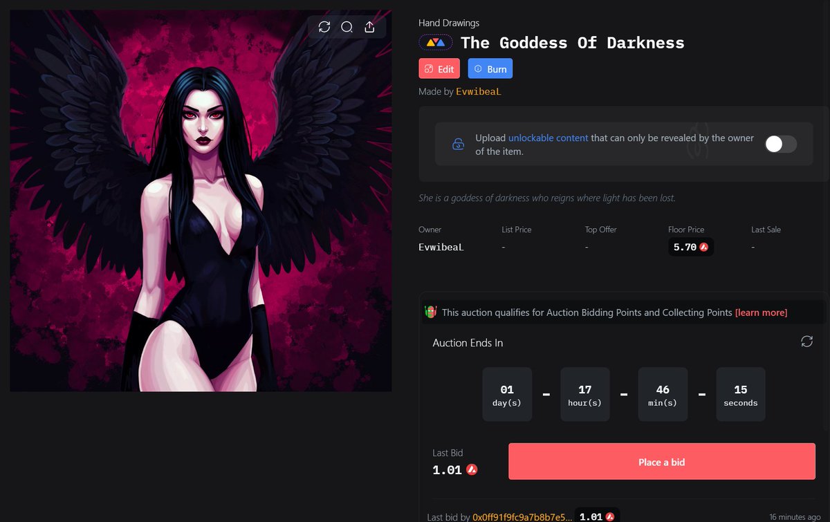 Auction update!

First bid by anon

Thank you so much!

salvor.io/collections/0x…

#TheArtChain