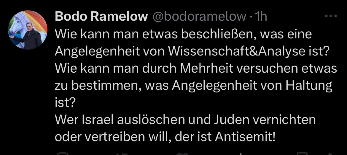 Ramsy Kilani (@ramsykilani) on Twitter photo Was <a href="/bodoramelow/">Bodo Ramelow</a> verschweigt:
Seine eigene Parteistiftung bezeugt seit Jahren per Gutachten, dass die IHRA-Definition zu Antisemitismus unwissenschaftlich & politisch instrumentalisierbar ist. Es ist eine politische Frage. Wissenschaftlich ist es geklärt.
rosalux.de/publikation/id… Was <a href="/bodoramelow/">Bodo Ramelow</a> verschweigt:
Seine eigene Parteistiftung bezeugt seit Jahren per Gutachten, dass die IHRA-Definition zu Antisemitismus unwissenschaftlich & politisch instrumentalisierbar ist. Es ist eine politische Frage. Wissenschaftlich ist es geklärt.
rosalux.de/publikation/id…