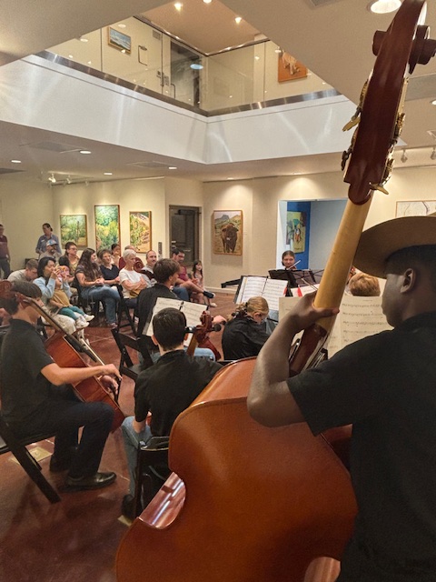 What a fantastic day at the Brazos Art Center! Our talented 7th &amp; 8th grade students from the AMCMS Orchestra brought some musical magic to the western-themed art exhibit. With a great turnout &amp; plenty of fun, it was a wonderful blend of music and art.
