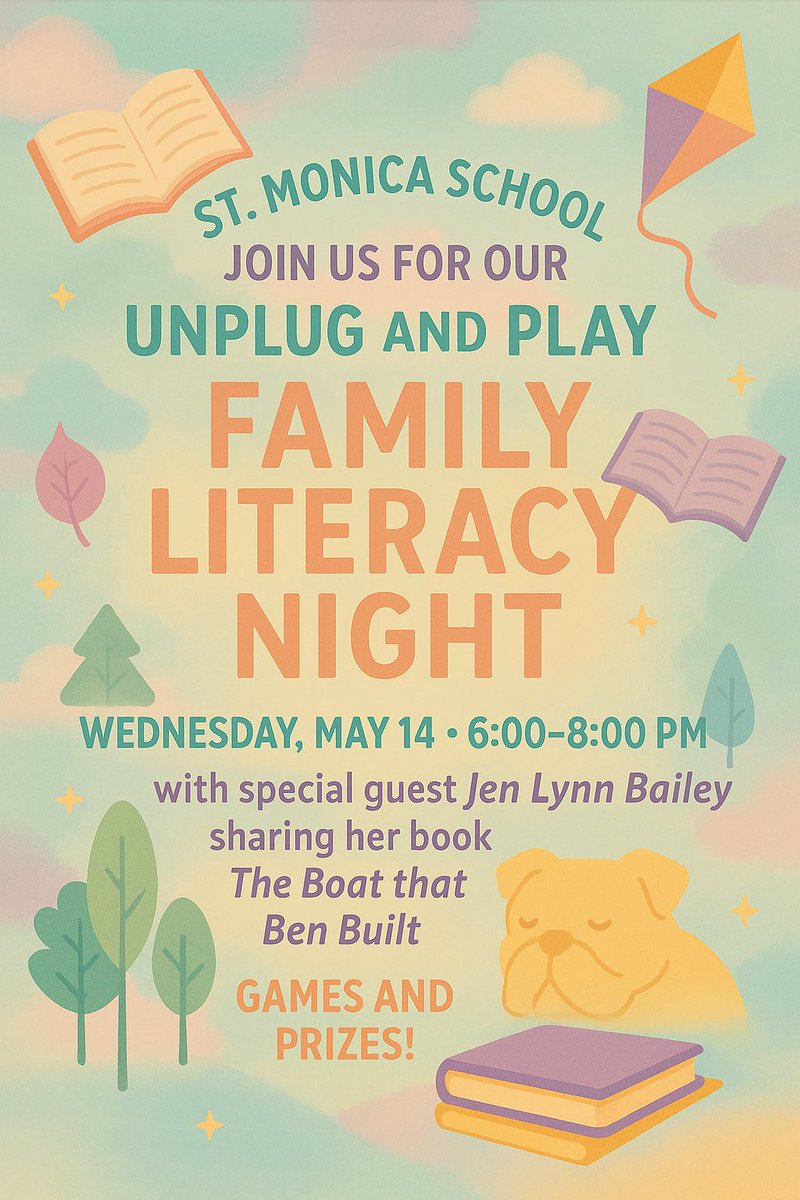 St. Monica School (@stmonicaocsb) on Twitter photo Books, games & prizes - oh my!
St. Monica’s Unplug and Play Family Literacy Night is happening May 14th, 6 - 8 PM! Meet local author Jen Lynn Bailey, try engaging literacy activities, and enter to win prizes! #MONmoments
<a href="/StMonicaPC/">St. Monica Parent Council</a> <a href="/AnitaBaudoux/">Anita Baudoux</a> Books, games & prizes - oh my!
St. Monica’s Unplug and Play Family Literacy Night is happening May 14th, 6 - 8 PM! Meet local author Jen Lynn Bailey, try engaging literacy activities, and enter to win prizes! #MONmoments
<a href="/StMonicaPC/">St. Monica Parent Council</a> <a href="/AnitaBaudoux/">Anita Baudoux</a>