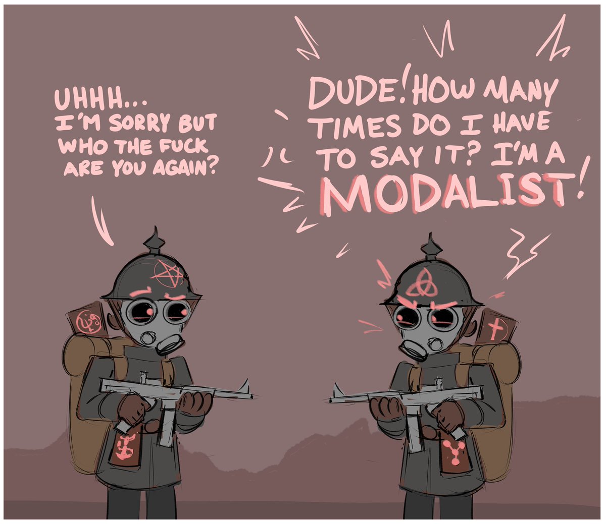 SWumpkins's tweet image. That's Modalism, Patrick!
#trenchcrusade