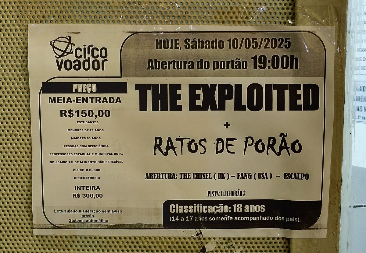 donniedarko73's tweet image. the exploited / ratos de porão / the chisel / norte cartel / escalpo @ circo voador 

#theexploited #ratosdeporão #thechisel #nortecartel #escalpo #circovoador #lapa #riodejaneiro