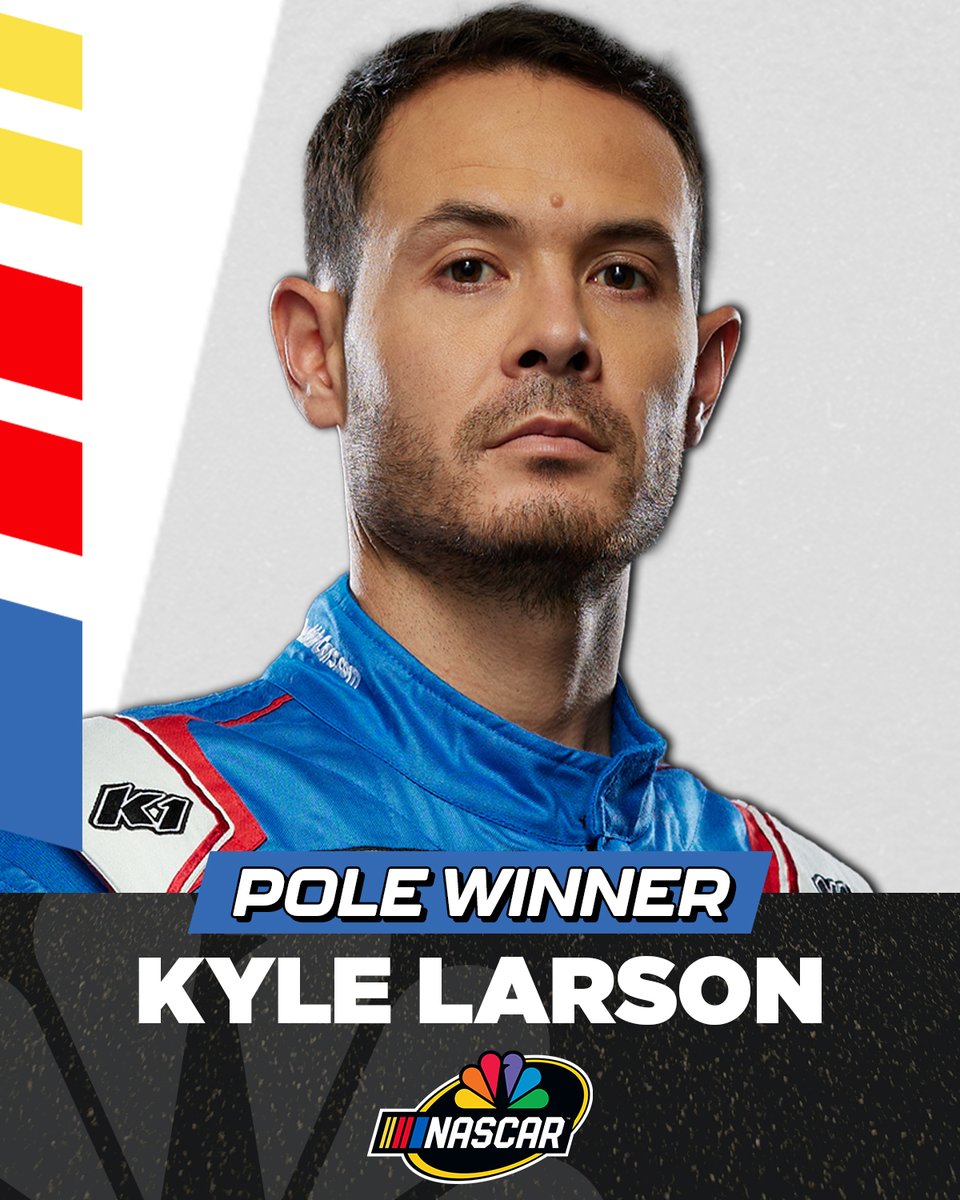 REPOST to congratulate Kyle Larson!

Last year's winner at Kansas puts it on the pole for Sunday. #NASCAR