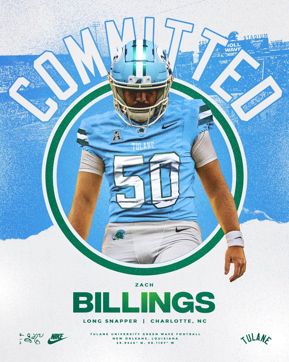 Next stop: The Bayou’s. 100% Committed. #RollWave 🌊
<a href="/GreenWaveFB/">Tulane Football</a> 
<a href="/TurnerBernard1/">T</a> 
#AZElite