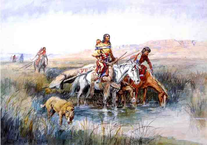 Indian Women Moving Camp wikiart.org/en/charles-m-r…