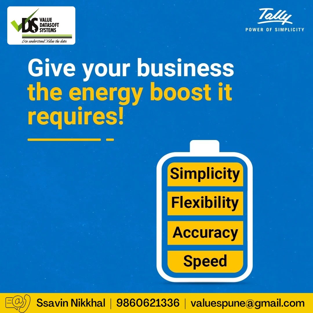 ValuesDatasoft's tweet image. Charge up your business with the power of Simplicity, Flexibility, Accuracy, and Speed. Fueling your growth with smart solutions!&quot;
.
.
.
#TallyPrime6dot0 #BusinessEfficiency #BusinessManagement