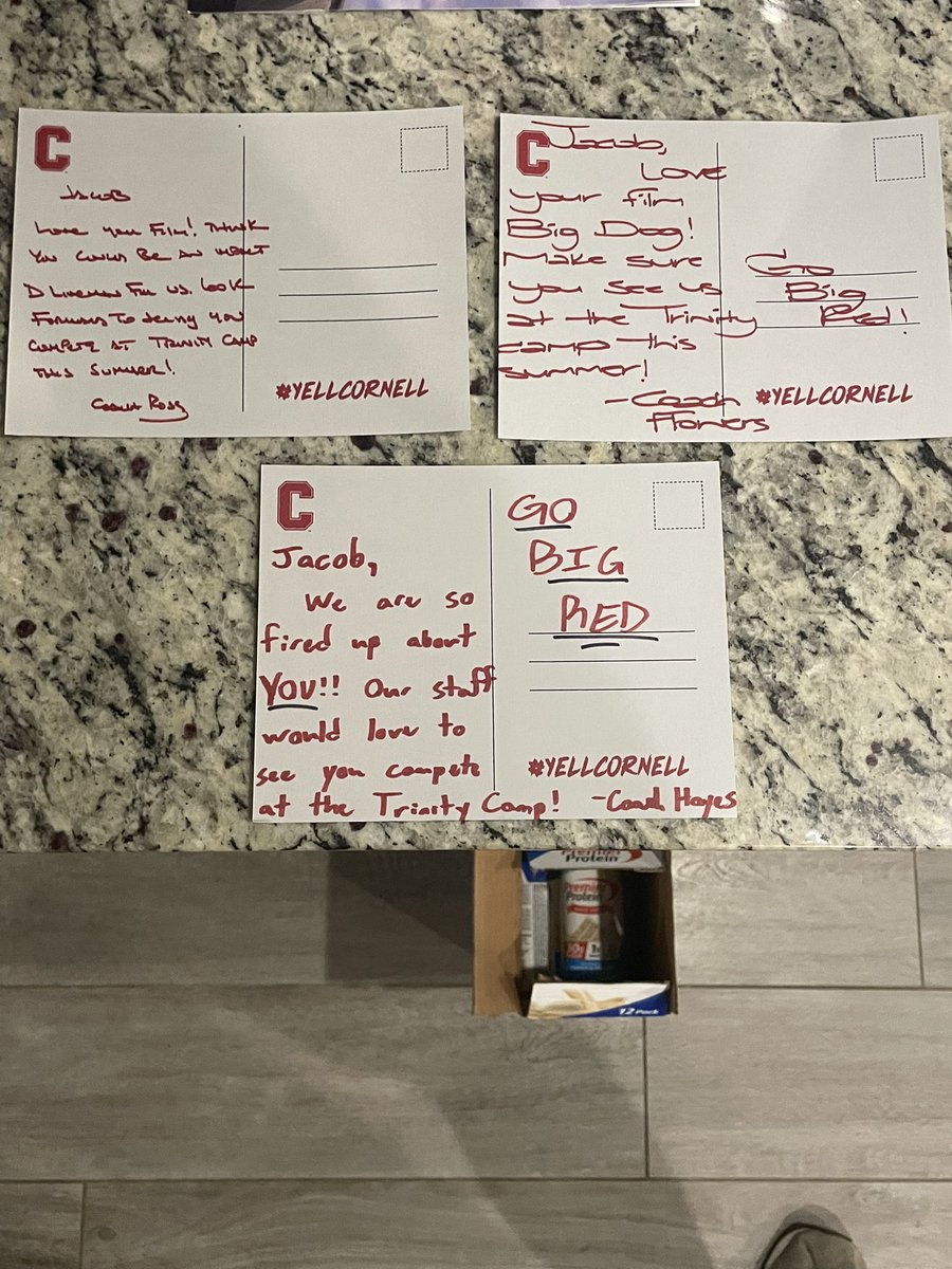 Jacob Molina (@jacob_molina26) on Twitter photo Thank you <a href="/BigRed_Football/">Cornell Football</a> for showing some love, I will be attending the <a href="/TUFootballTX/">Trinity University Football</a> camp on June 2nd to come and compete. <a href="/MarkRoss2021/">Mark Ross</a> <a href="/CoachBhakta/">Satyen Bhakta</a> <a href="/TreyFlowers_/">π¦</a> <a href="/RecruitFwood/">#RecruitFriendswood</a> <a href="/_CoachJJohnson/">Jordan M. Johnson</a> <a href="/CoachBlank65/">Bobby Blankenship</a> <a href="/Split6cov1/">Steve Griffith</a> Thank you <a href="/BigRed_Football/">Cornell Football</a> for showing some love, I will be attending the <a href="/TUFootballTX/">Trinity University Football</a> camp on June 2nd to come and compete. <a href="/MarkRoss2021/">Mark Ross</a> <a href="/CoachBhakta/">Satyen Bhakta</a> <a href="/TreyFlowers_/">π¦</a> <a href="/RecruitFwood/">#RecruitFriendswood</a> <a href="/_CoachJJohnson/">Jordan M. Johnson</a> <a href="/CoachBlank65/">Bobby Blankenship</a> <a href="/Split6cov1/">Steve Griffith</a>