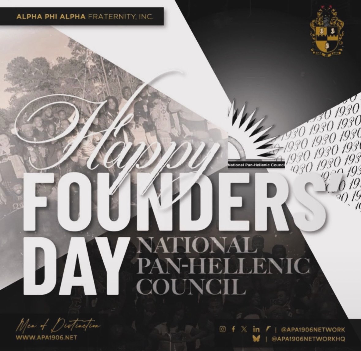 sf_alphas's tweet image. Happy 95th Founders&apos; Day to the National Pan-Hellenic Council! #NationalPanHellenicCouncil #NPHC #D9 #D9Unity ⚫️⚪️🤙🏾🤙🏾