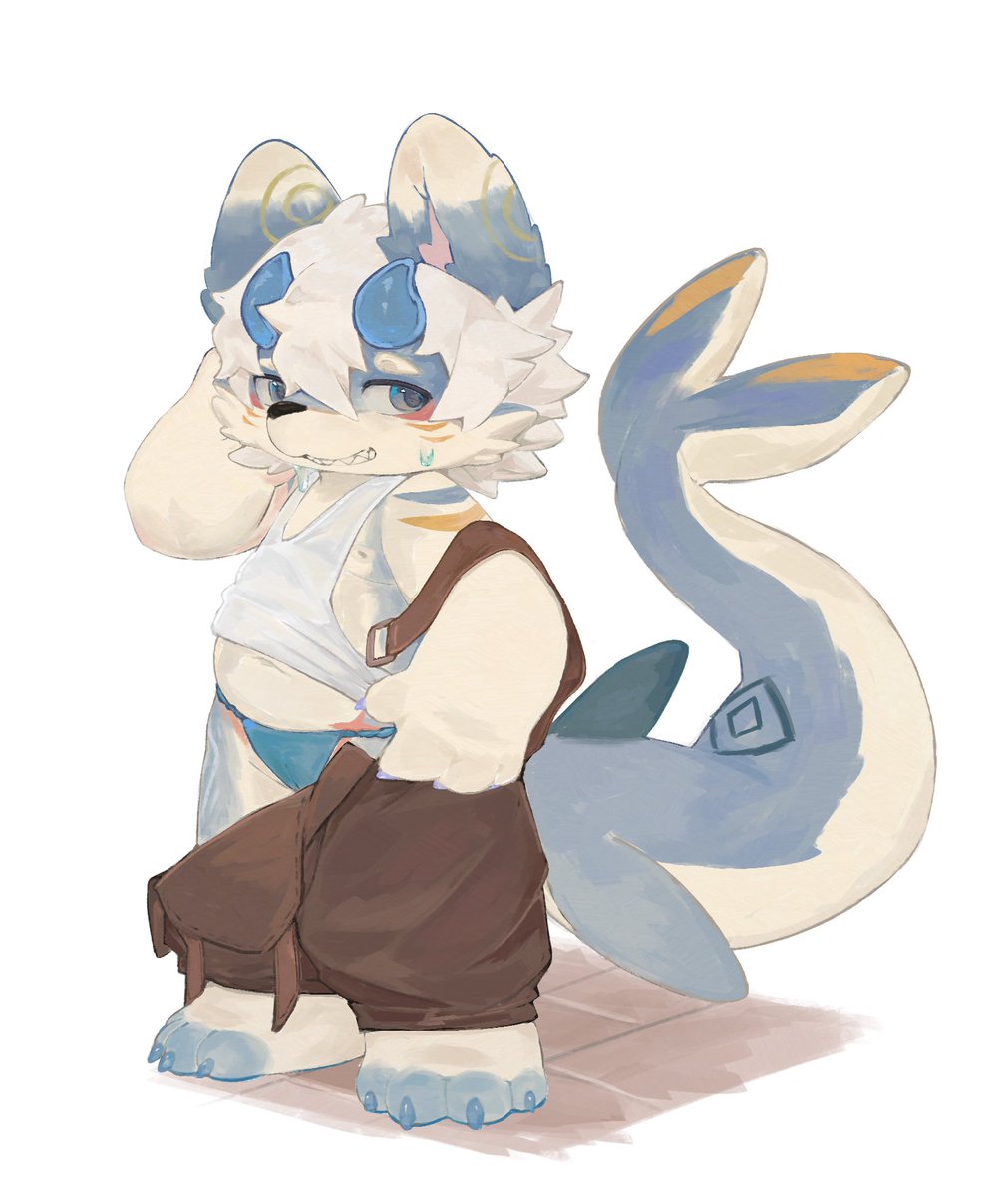 “有点热，稍微脱掉点也没事吧?”