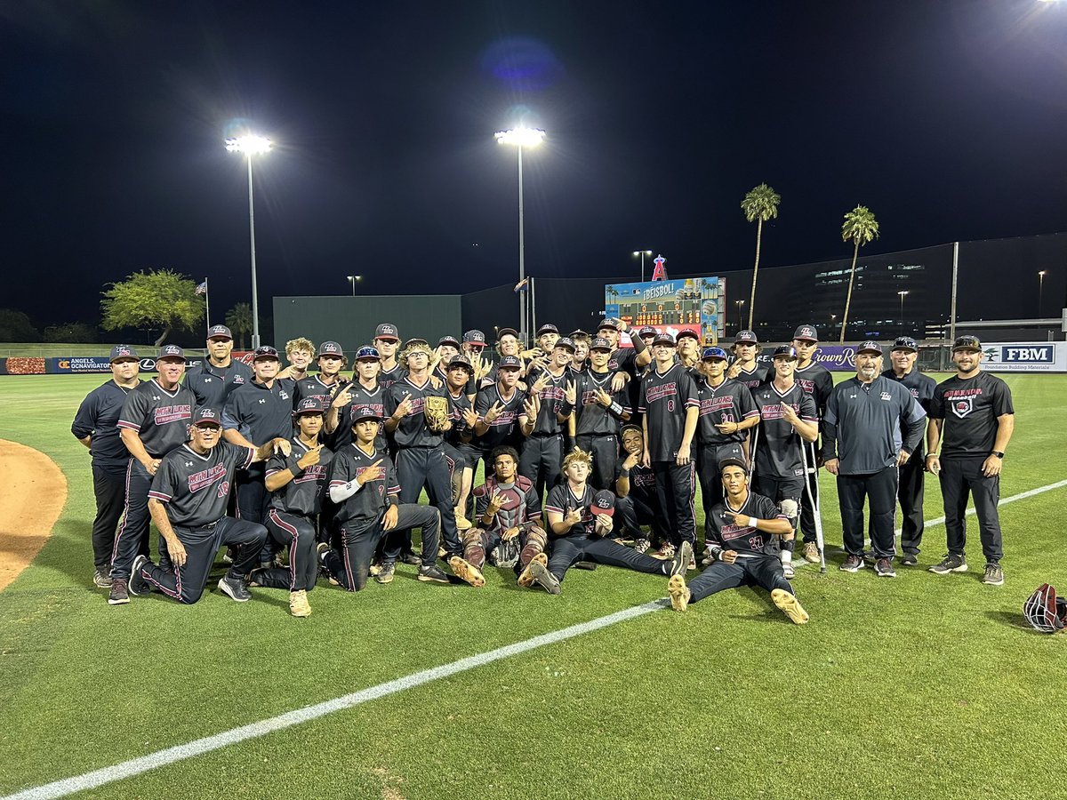 RMAthletics's tweet image. Baseball with a big win against top seed Corona Saturday night at Tempe Diablo. @RMHSBaseball advances to the semi final game against Corona/O’Connor winner Friday 5/16 at Hohokam.