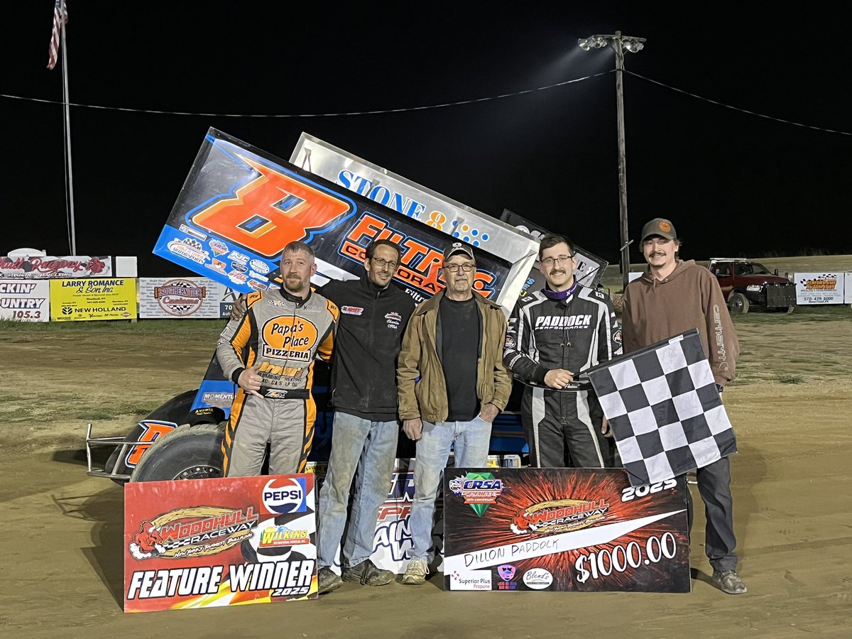 CRSA Sprints (@crsasprints) on Twitter photo The Show Stopper Dillon Paddock puts on a thrilling second half to win his second career CRSA feature at <a href="/WoodhullPR/">Woodhull Raceway</a> !
🥈 Jordan Hutton
🥉 Mikey Smith The Show Stopper Dillon Paddock puts on a thrilling second half to win his second career CRSA feature at <a href="/WoodhullPR/">Woodhull Raceway</a> !
🥈 Jordan Hutton
🥉 Mikey Smith
