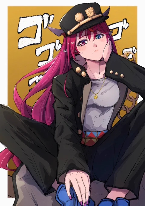 IRyS × Jotaro Kujo from Jojo's Bizarre Adventure#HololiveEN#IRySart 