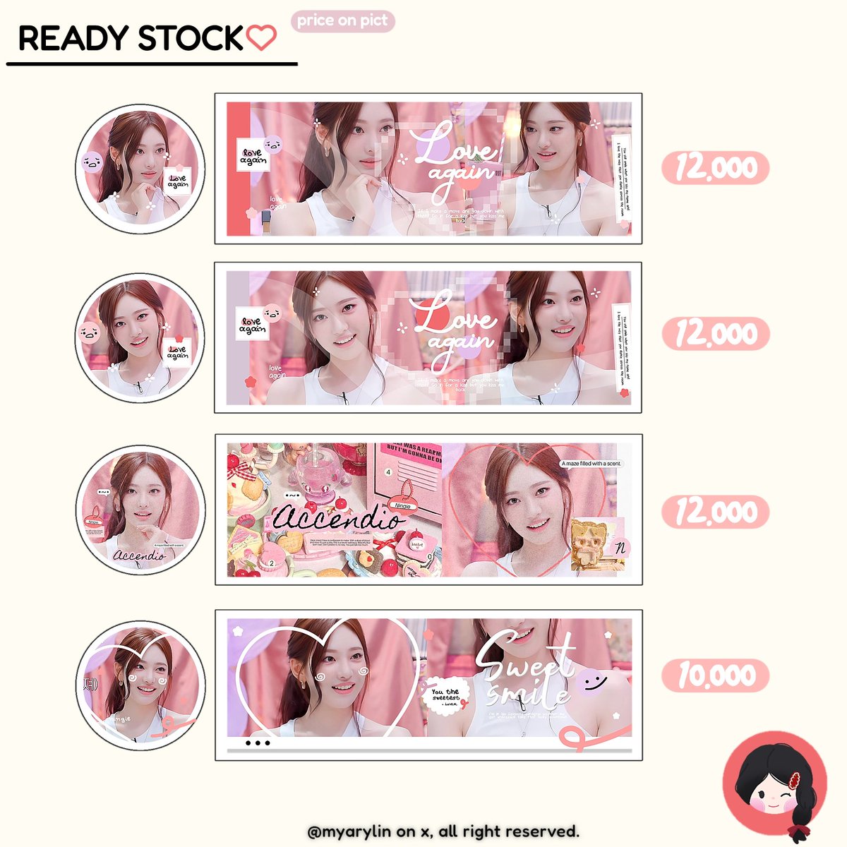 help repost? thank you! ⭐️

halo aku ada ready stock layout wony dan ningning dengan harga yang sudah tertera difoto, bisa kamu take sekarang juga lewat dm aku, mari jajank! 😍💗 #zonauang #zonajajan