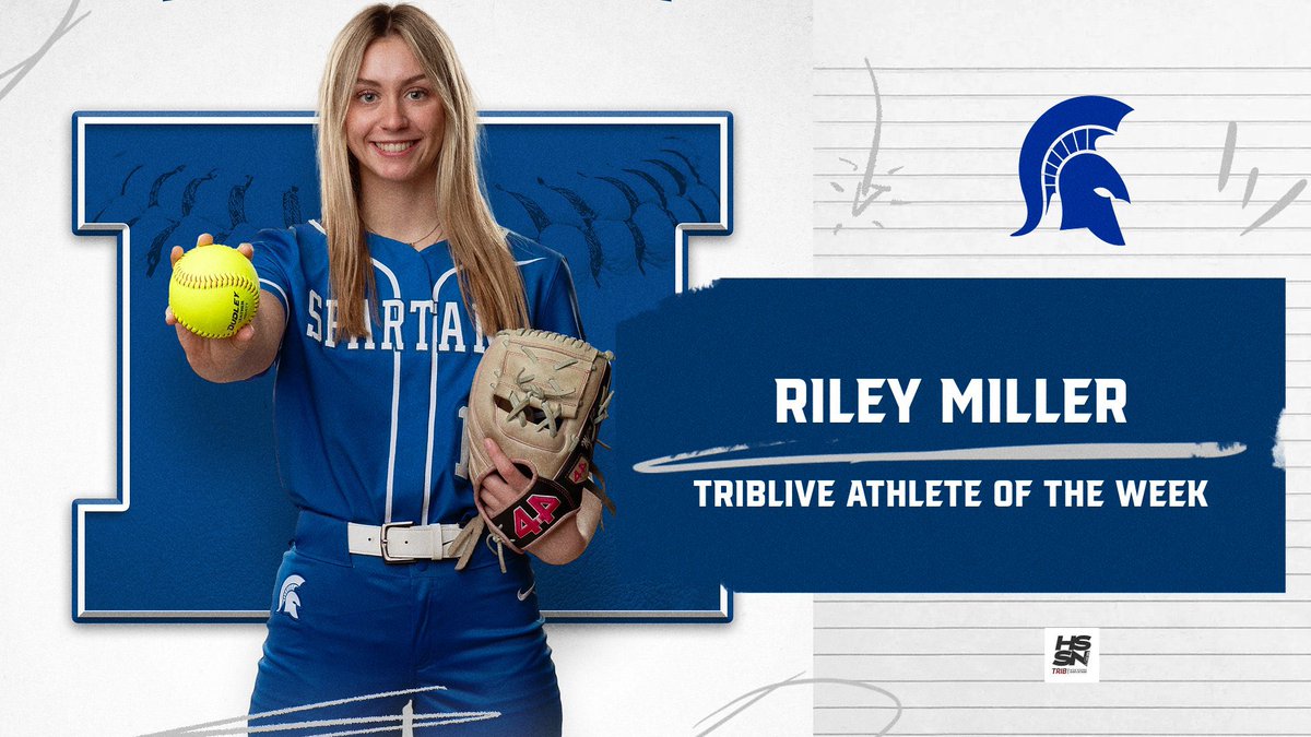 Congratulations to Hempfield Area Softball player Riley Miller for being named the TribLive “Westmoreland Athlete of the Week” for the week ending May 10, 2025!