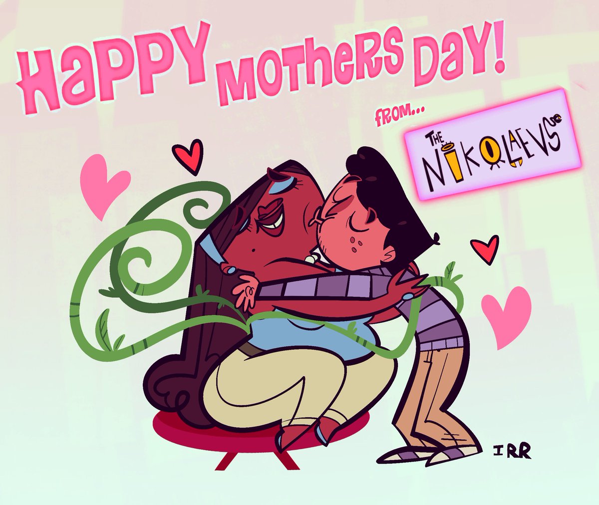 IssaRobbort's tweet image. happy Mother’s Day from the Nikolaevs! 🩷
#TheNikolaevs #OCs