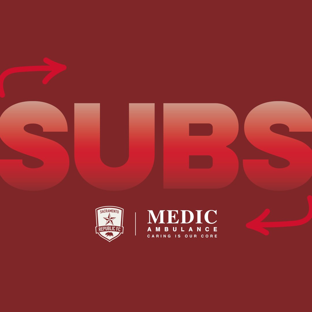 SacRepublicFC's tweet photo. 84' | SUB: Trevor Amann is on for Sebastian Herrera. 

#SACvIND | @MedicAmbulance https://t.co/KCbG2VI1BU