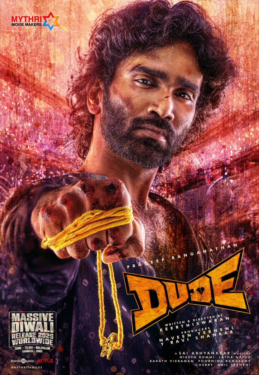 Filimphonic's tweet photo. Pradeep Ranganathan #Dude locked for Diwali release 2025 https://t.co/Yb4bVzqS8c