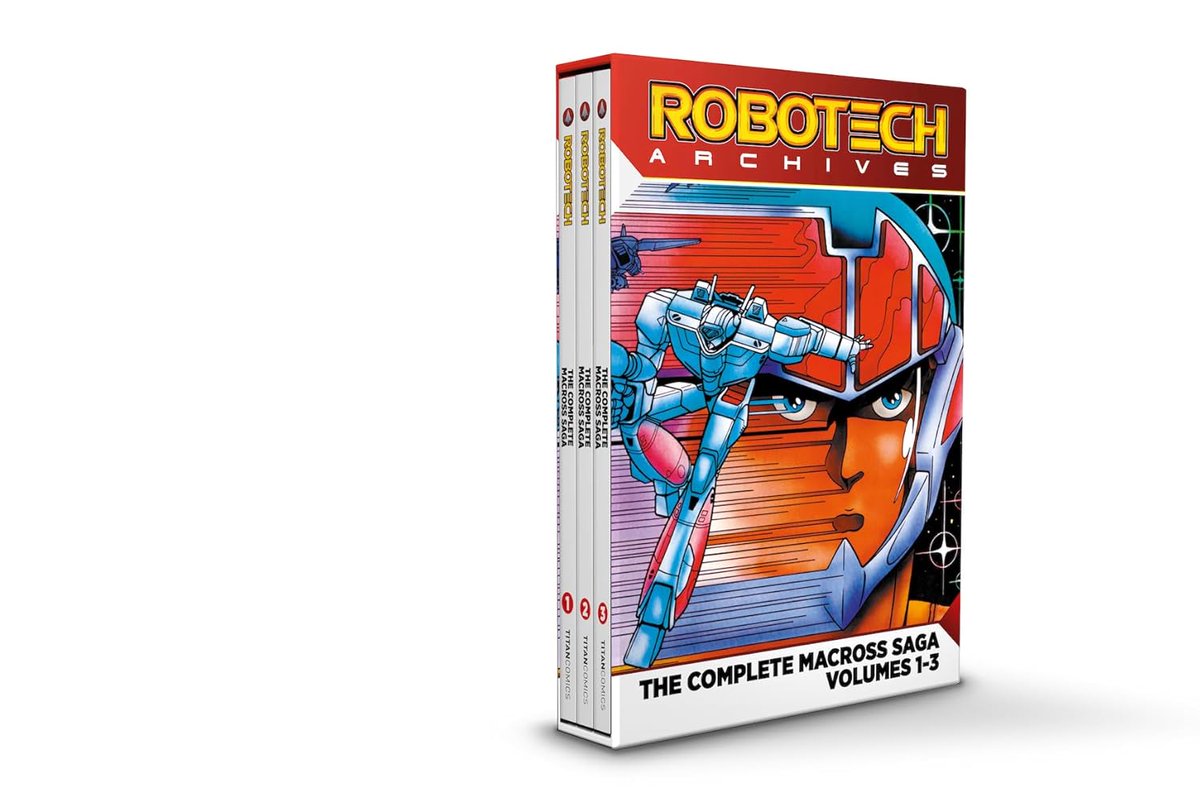 RobotechChina's tweet photo. #Robotech Archives The Complete Macross Saga volumes 1-3 Slipcase Edition is coming in September this year. @ComicsTitan #太空堡垒 https://t.co/UkSsaGI9K3
